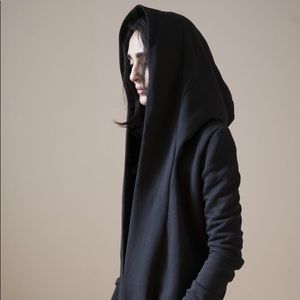 ovate asymmetrical hoodie